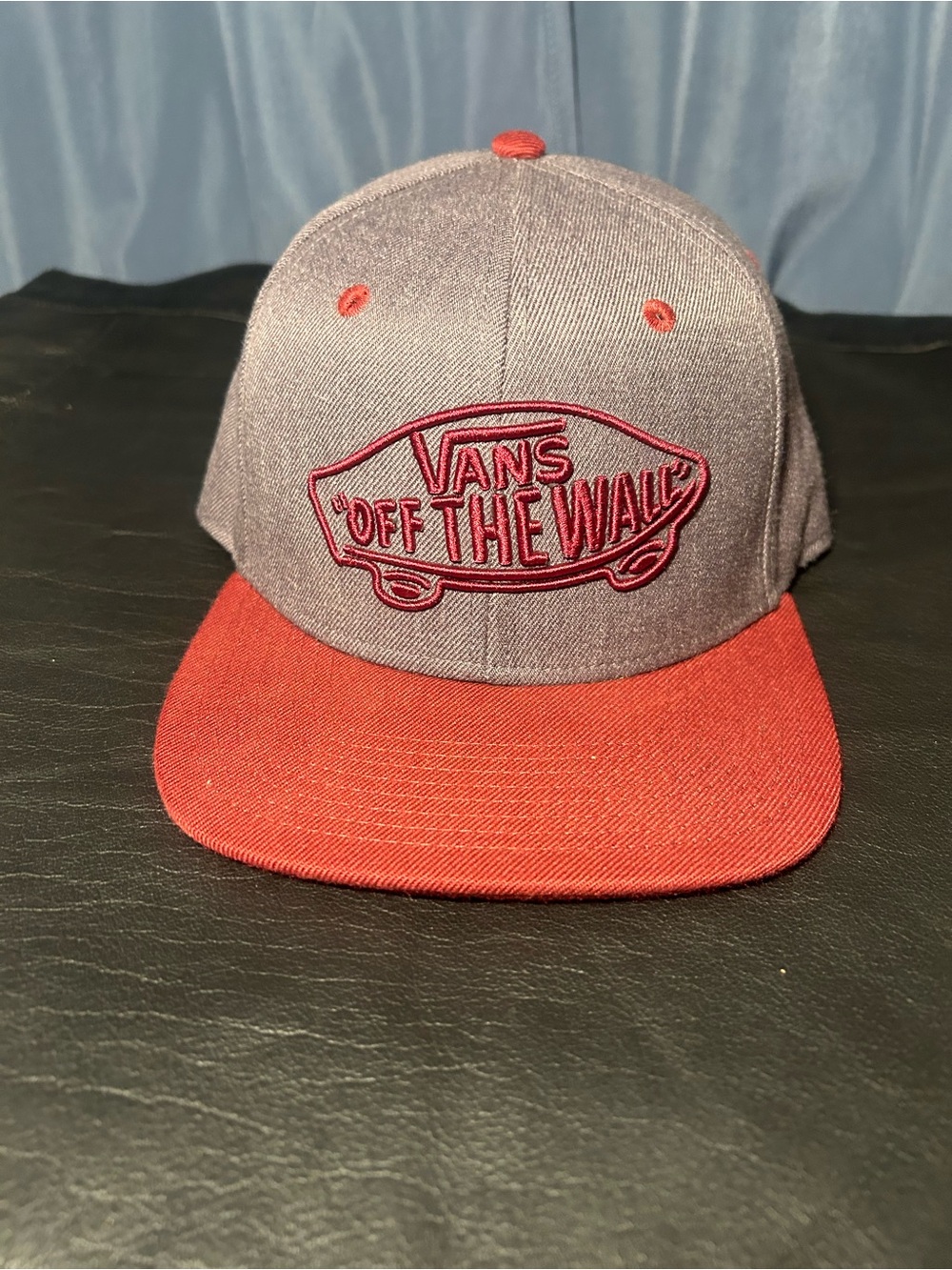 Vans Two-Tone Gray and Red Snapback Hat